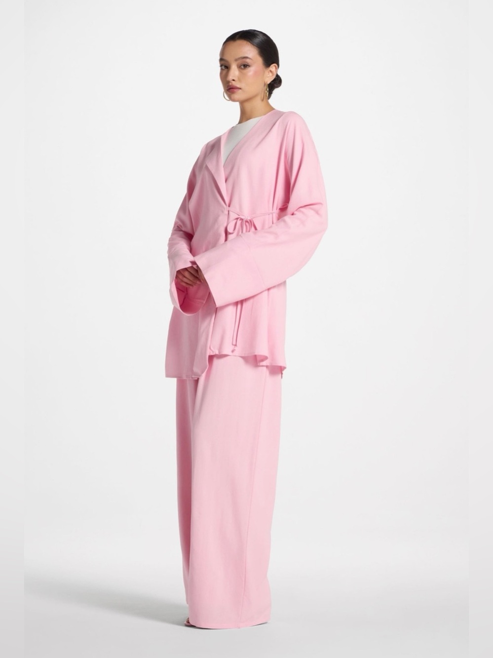 Veiled Collection Linen Top And Pants Matching Set - Picture 4 of 8